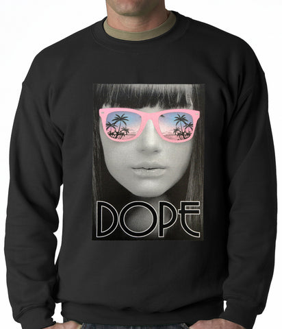 Dope Palm Tree Glasses Crewneck