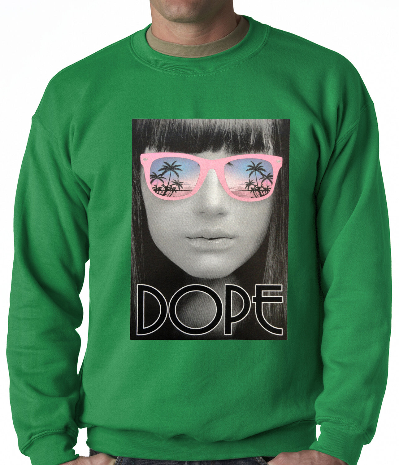 Dope Palm Tree Glasses Crewneck