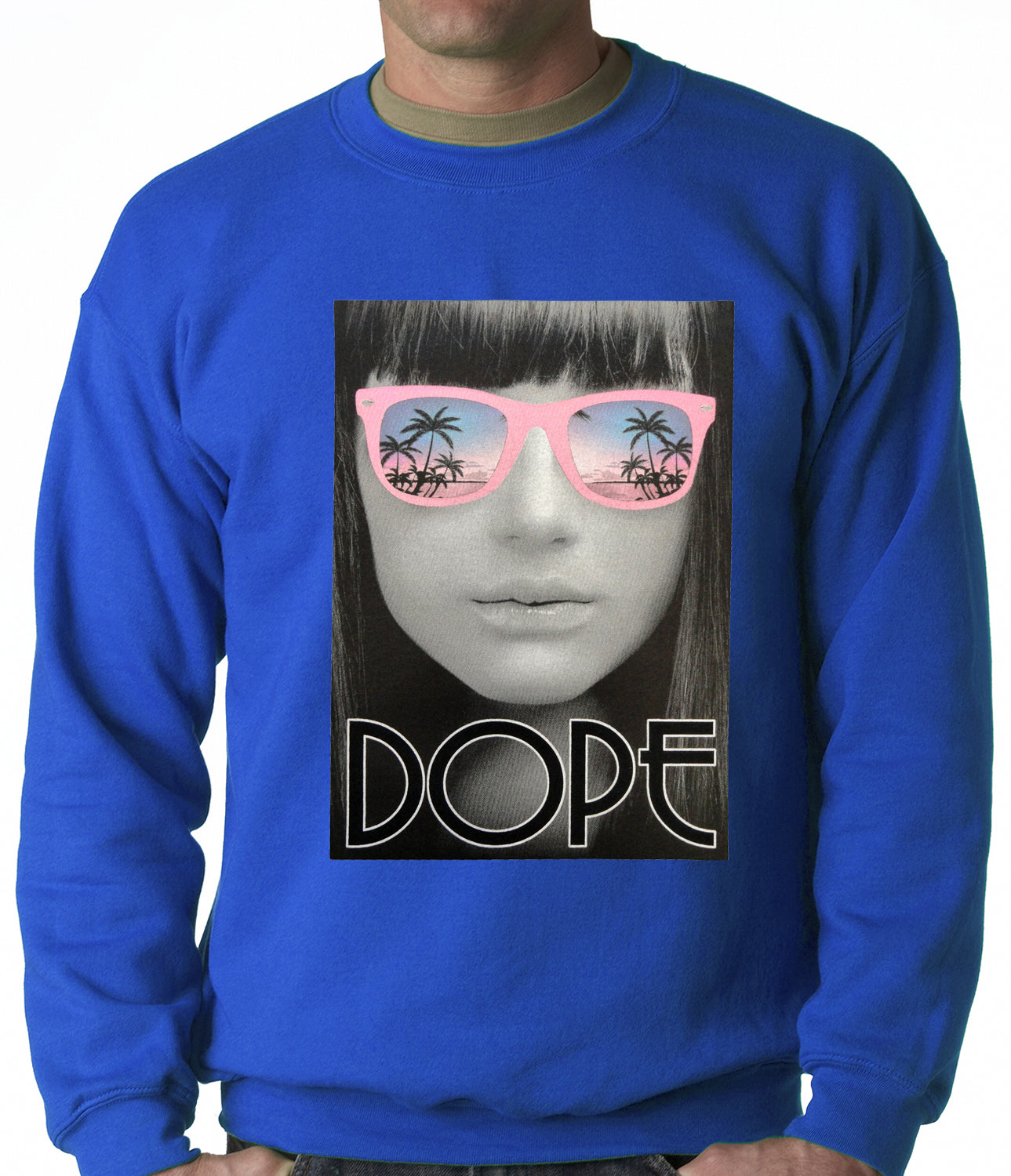 Dope Palm Tree Glasses Crewneck