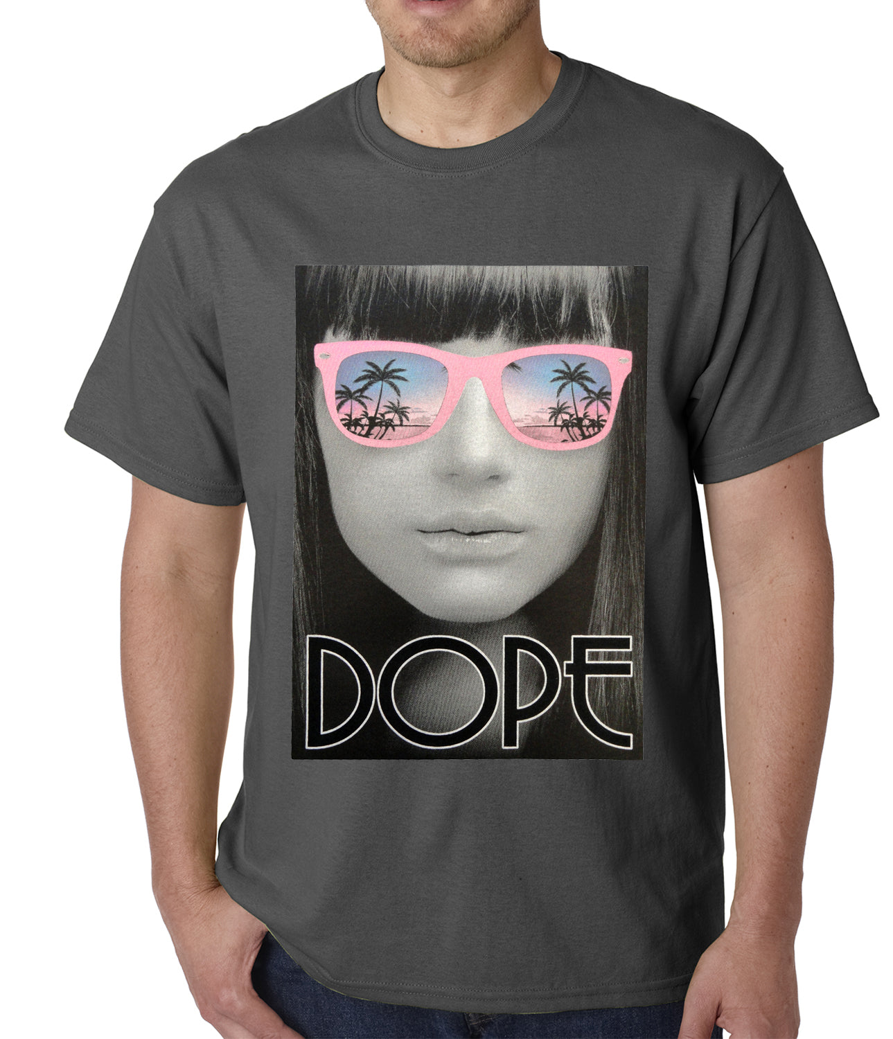 Dope Palm Tree Glasses Mens T-shirt