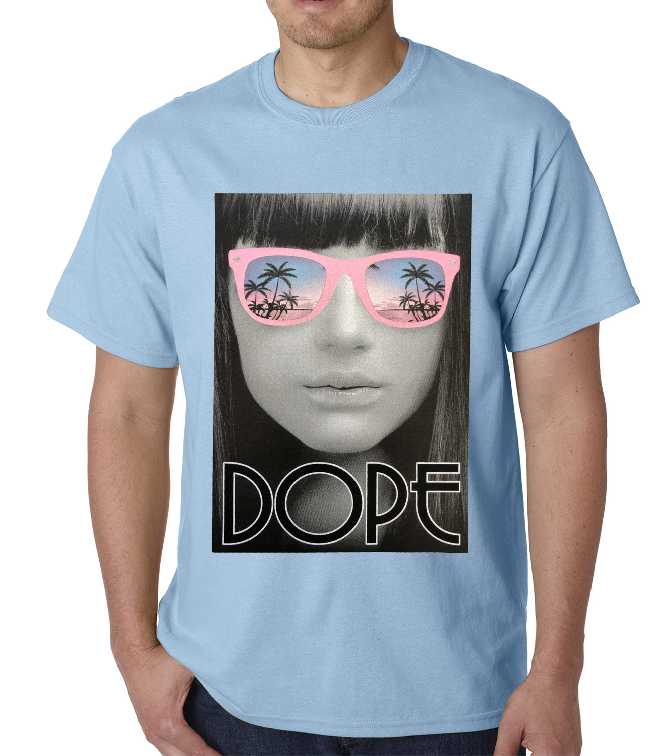 Dope Palm Tree Glasses Mens T-shirt