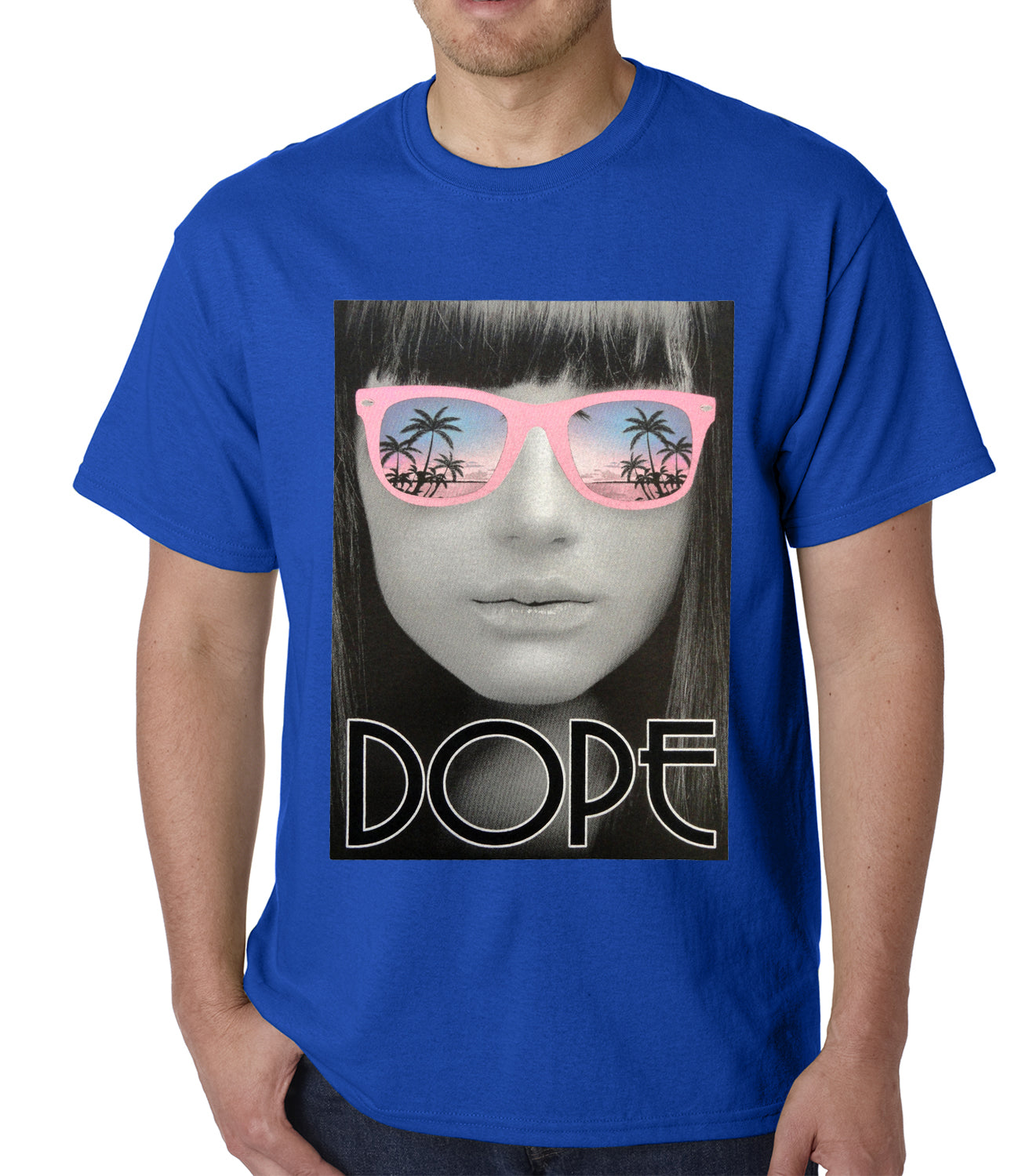 Dope Palm Tree Glasses Mens T-shirt