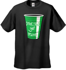 Drink Till Yer Irish Green Cup Men's T-Shirt