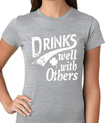 Drinks Well With Other Irish St. Patrick's Day Girls T-shirt