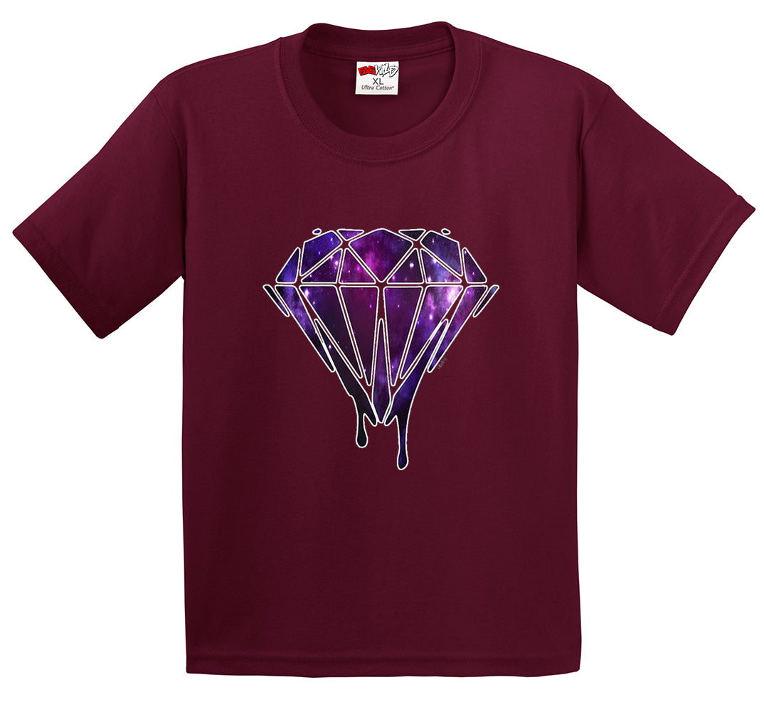 Dripping Purple Galaxy Diamond Men's T-Shirt