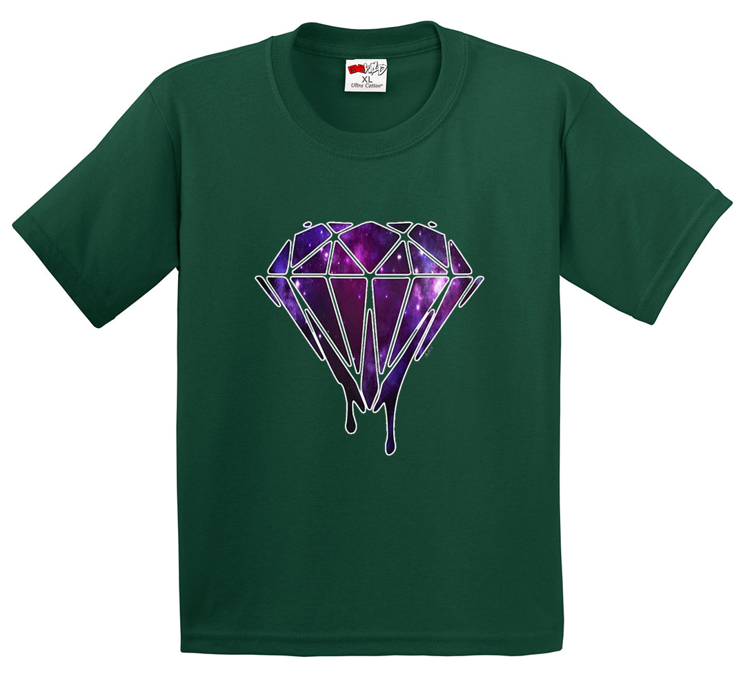 Dripping Purple Galaxy Diamond Men's T-Shirt