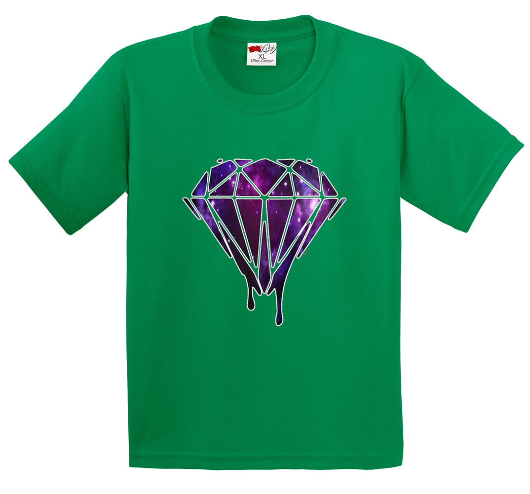 Dripping Purple Galaxy Diamond Men's T-Shirt