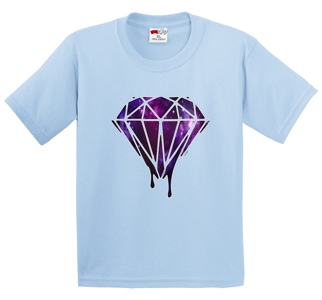 Dripping Purple Galaxy Diamond Men's T-Shirt