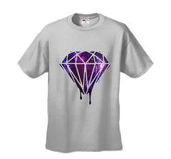 Dripping Purple Galaxy Diamond Men's T-Shirt
