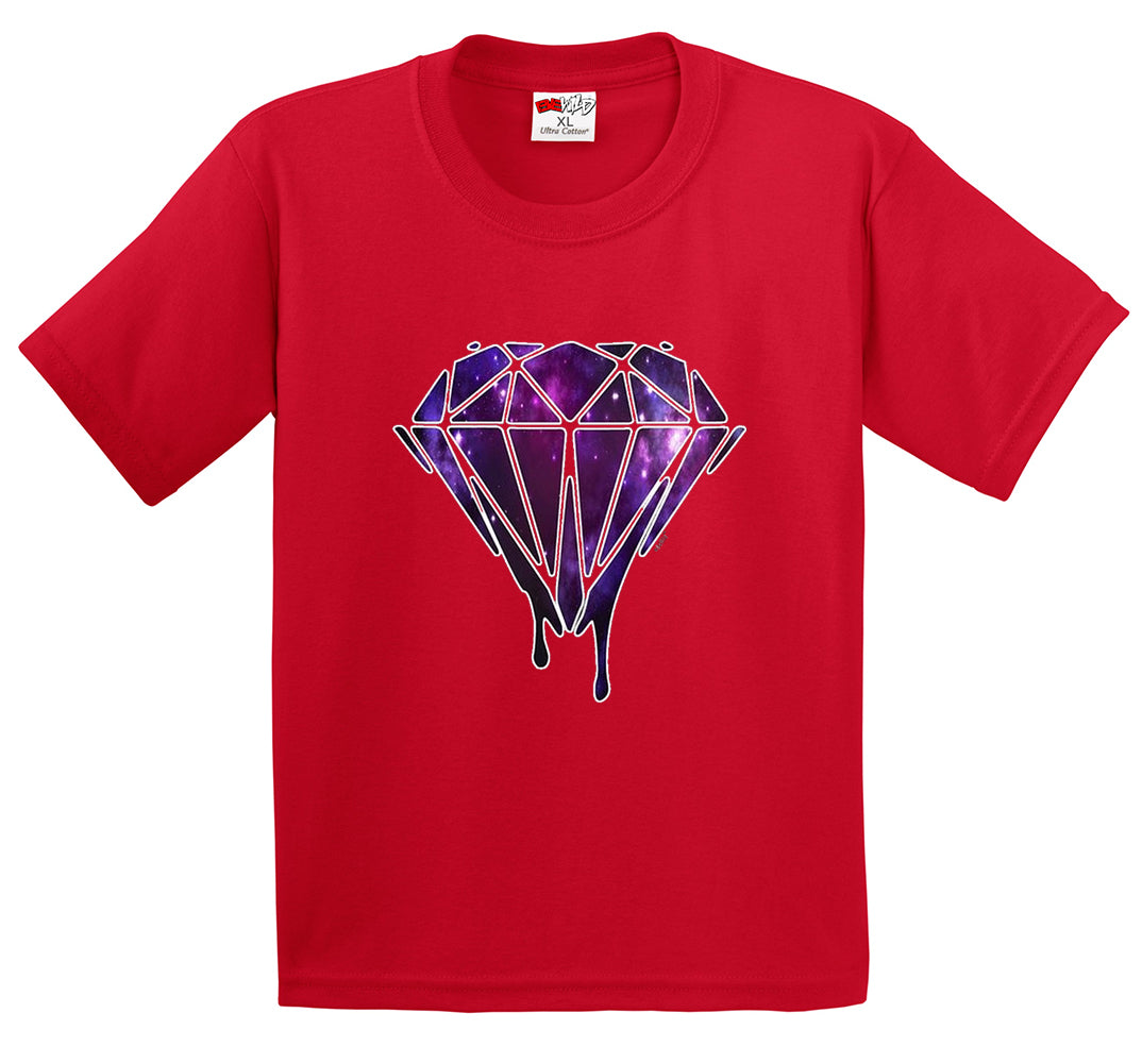 Dripping Purple Galaxy Diamond Men's T-Shirt