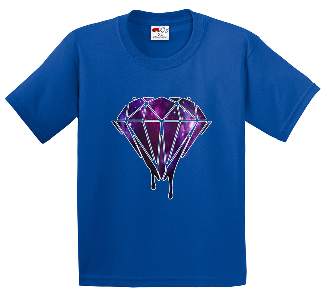 Dripping Purple Galaxy Diamond Men's T-Shirt