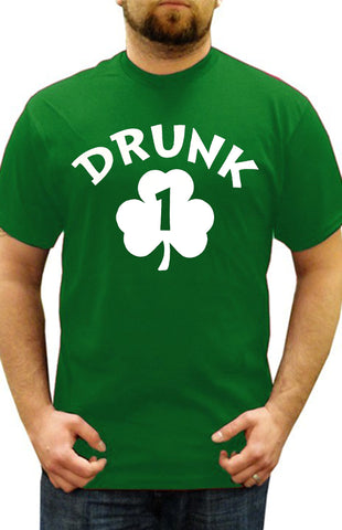 Drunk 1 Irish Shamrock Men's T-Shirt