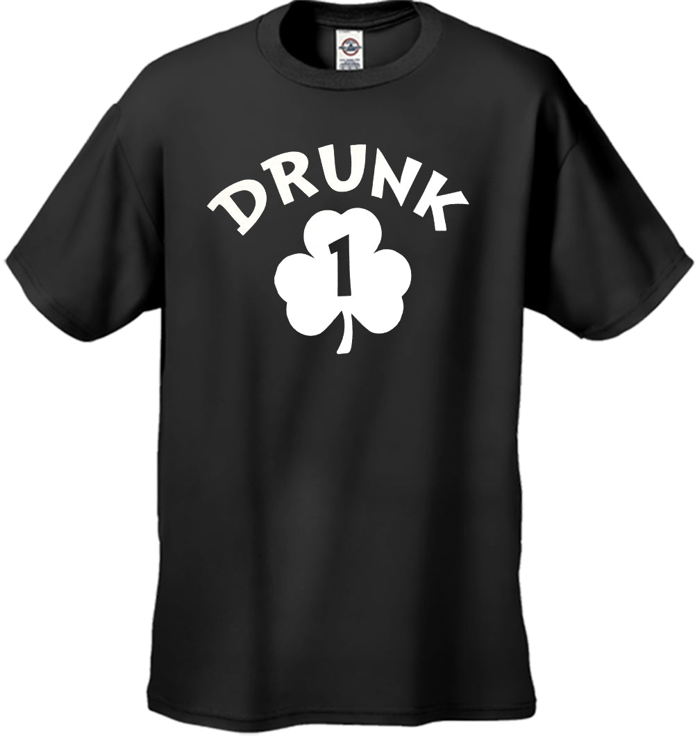 Drunk 1 Irish Shamrock Men's T-Shirt