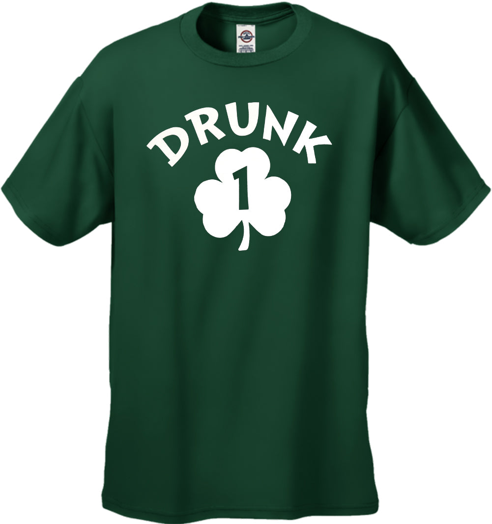 Drunk 1 Irish Shamrock Men's T-Shirt