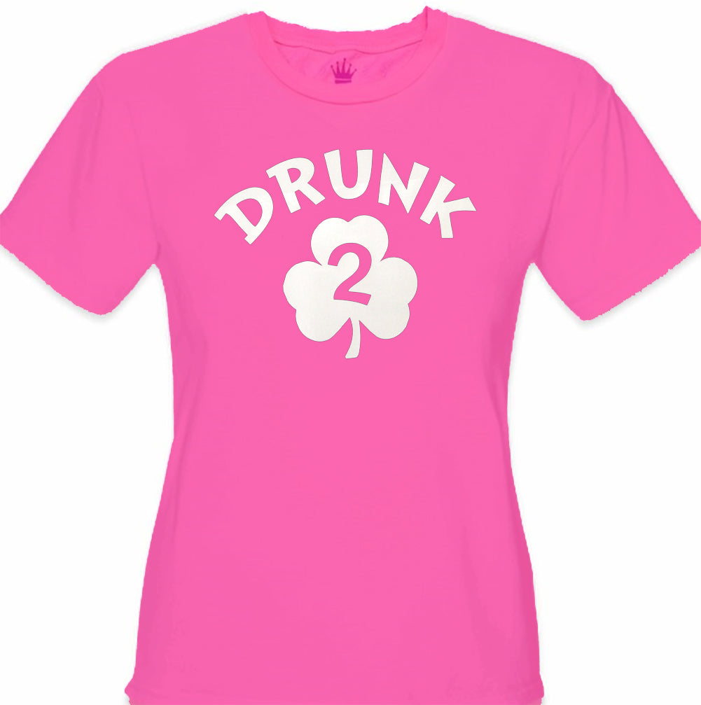 Drunk 2 Irish Shamrock Girl's T-Shirt