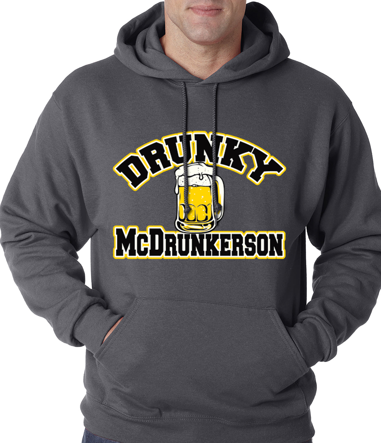 Drunky McDrunkerson Funny Adult Hoodie