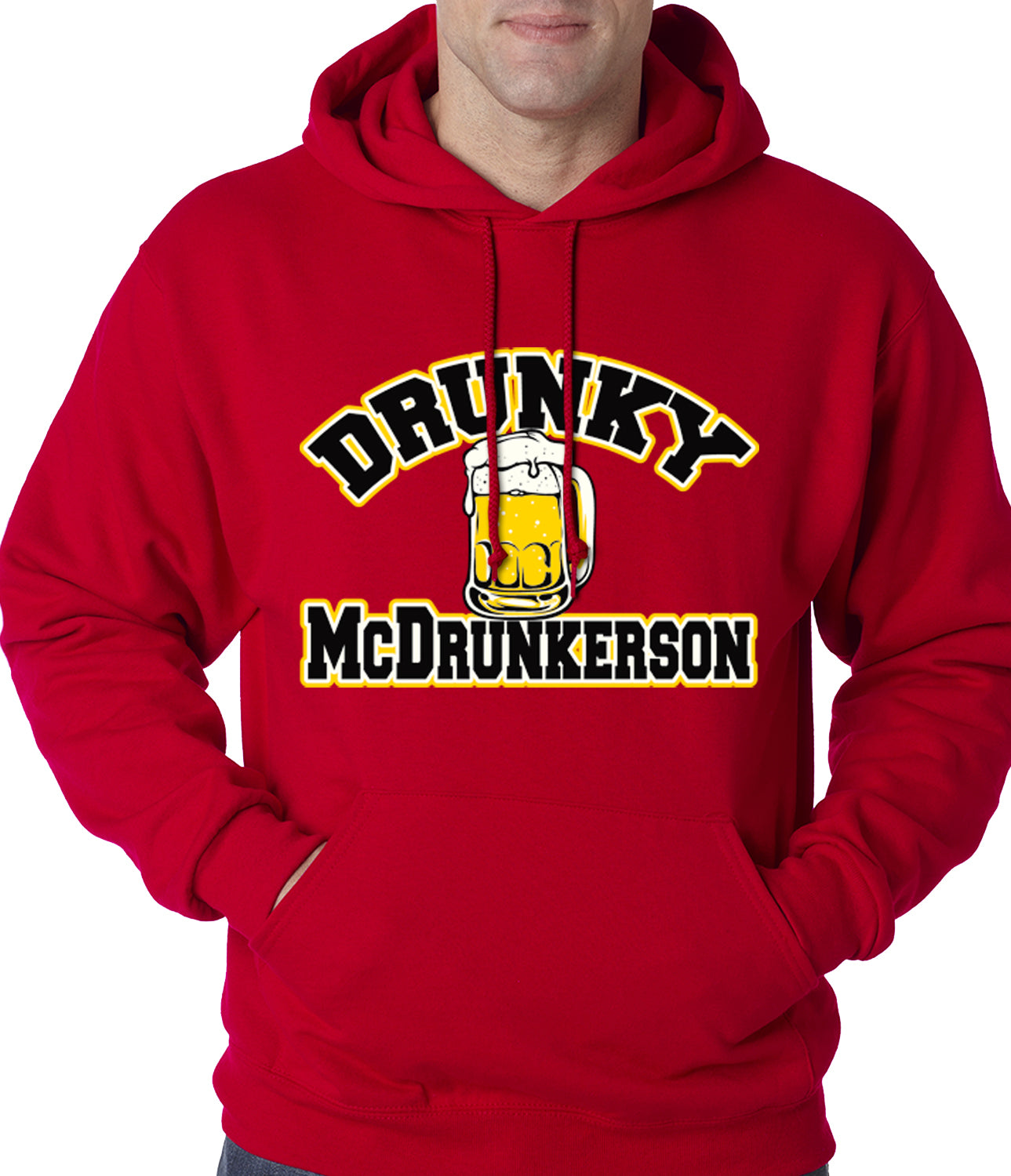 Drunky McDrunkerson Funny Adult Hoodie