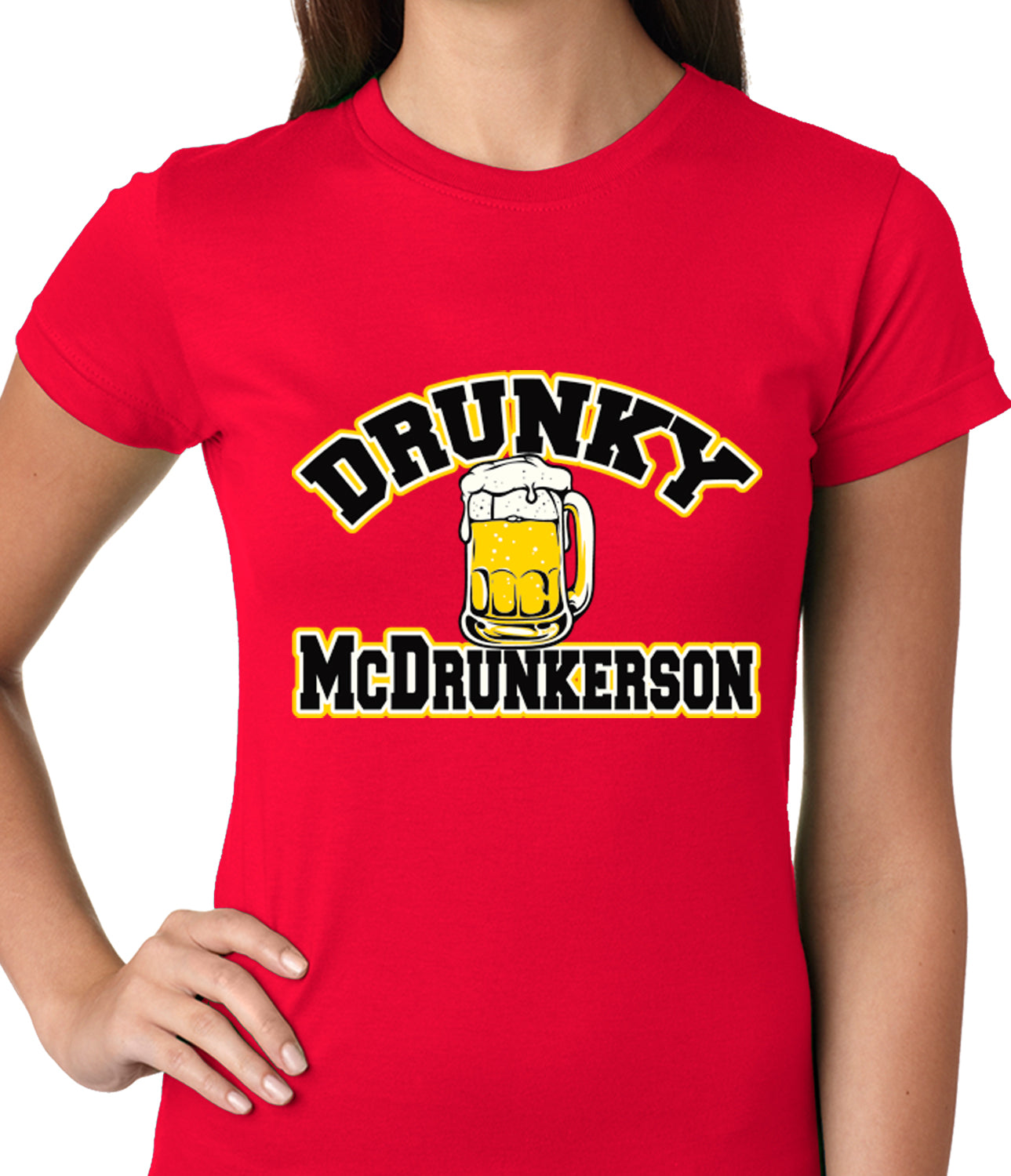 Drunky McDrunkerson Funny Ladies T-shirt