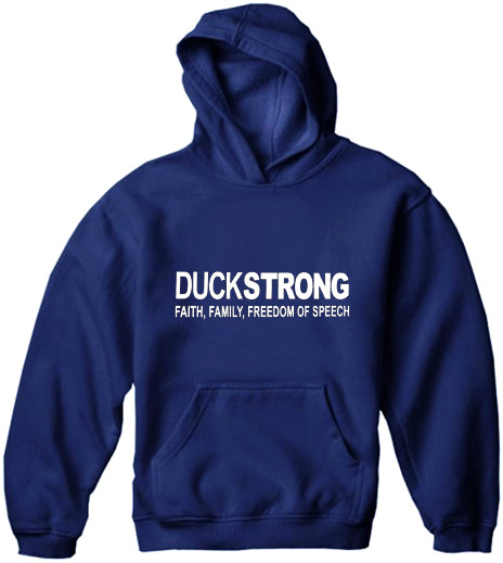 DuckStrong Faith, Family, Freedom Of Speech Adult Hoodie