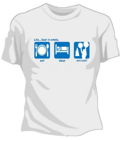 Eat, Sleep, And Cheer! Girls T-Shirt