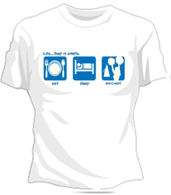 Eat, Sleep, And Cheer! Girls T-Shirt