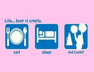 Eat, Sleep, And Cheer! Girls T-Shirt