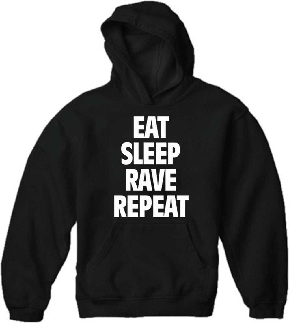 Eat Sleep Rave Repeat Adult Hoodie