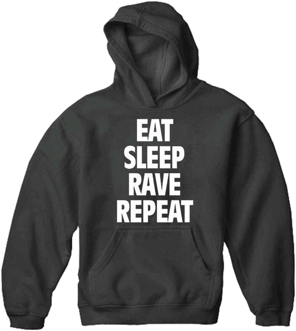 Eat Sleep Rave Repeat Adult Hoodie