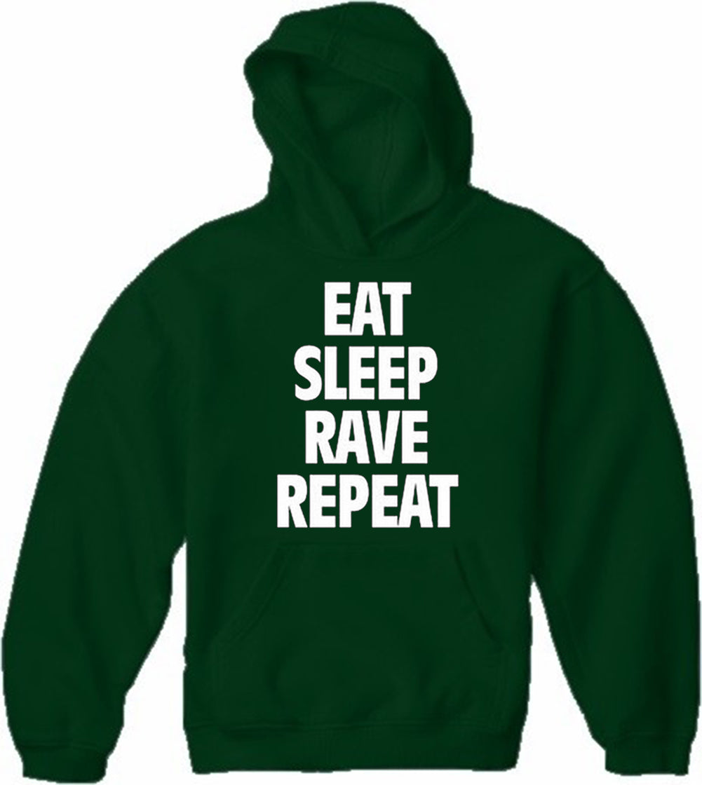 Eat Sleep Rave Repeat Adult Hoodie