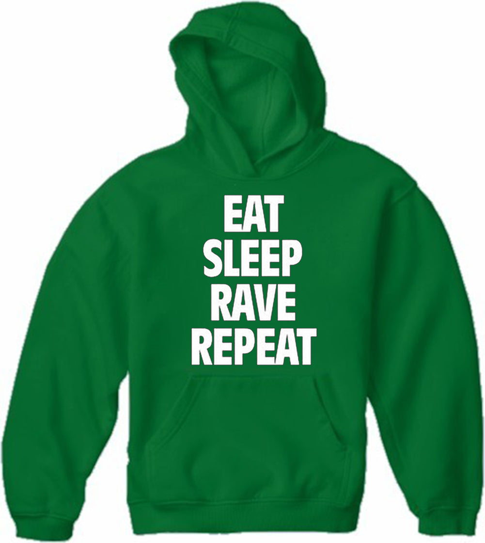 Eat Sleep Rave Repeat Adult Hoodie