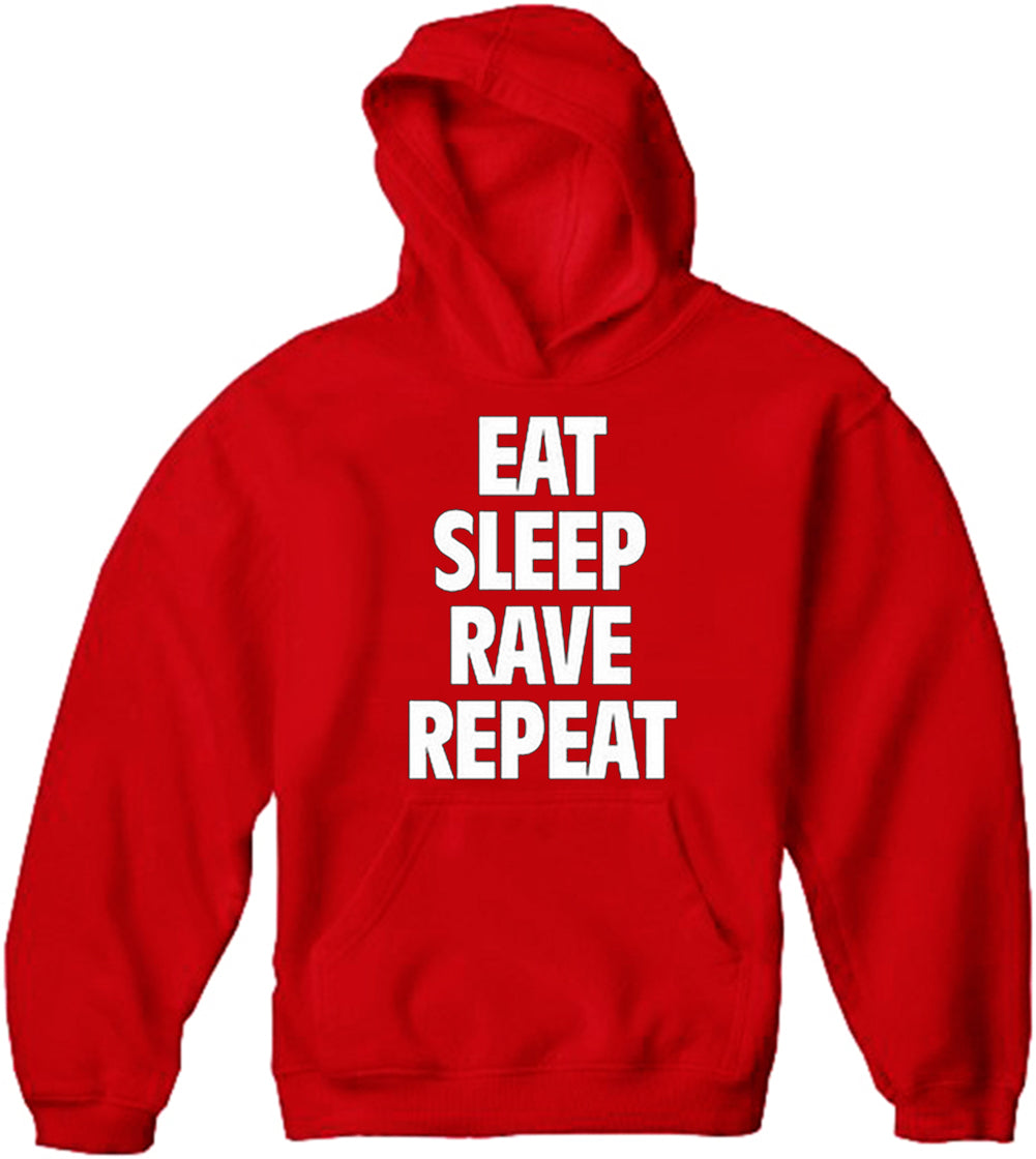 Eat Sleep Rave Repeat Adult Hoodie