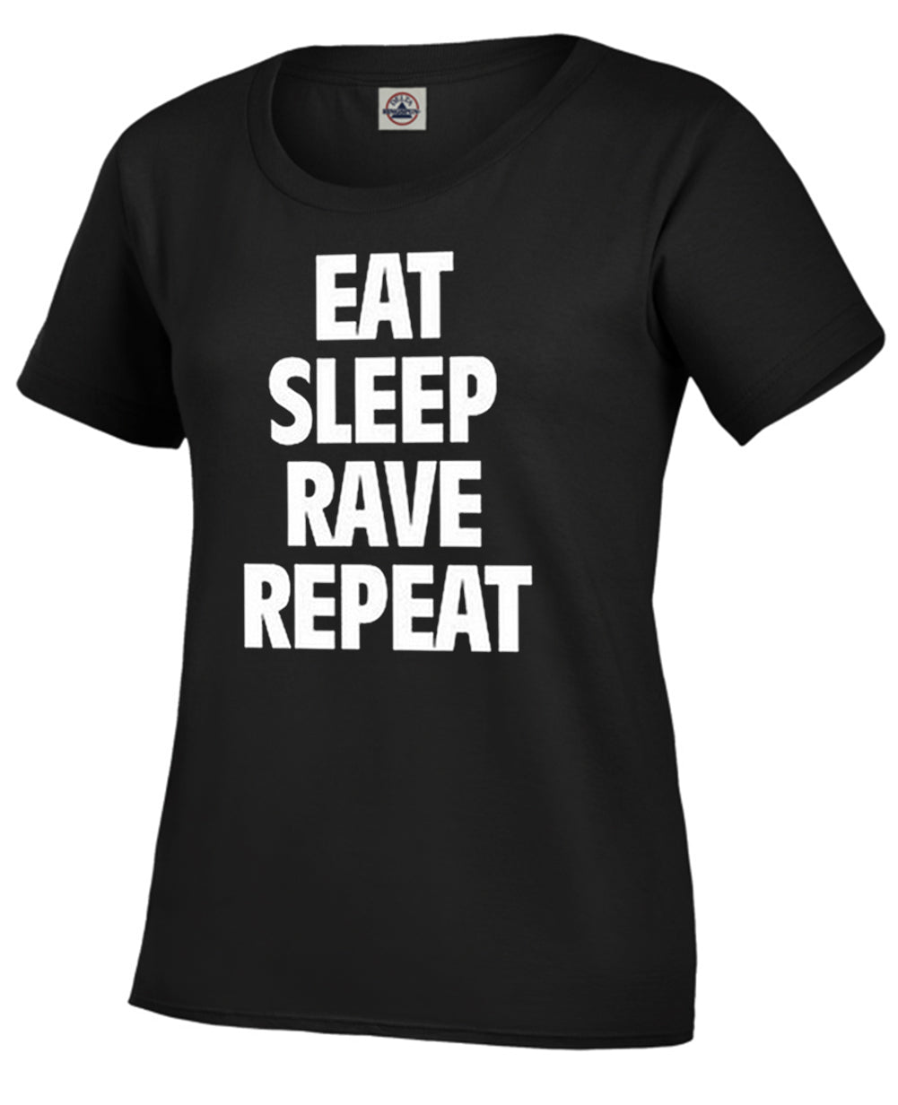 Eat Sleep Rave Repeat Girl's T-Shirt