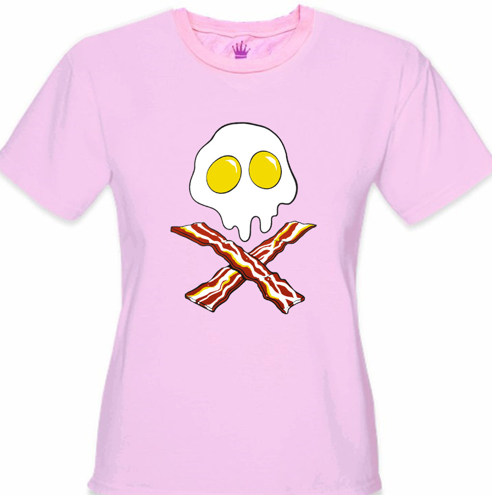 Eggs Bacon Skull Girl's T-Shirt