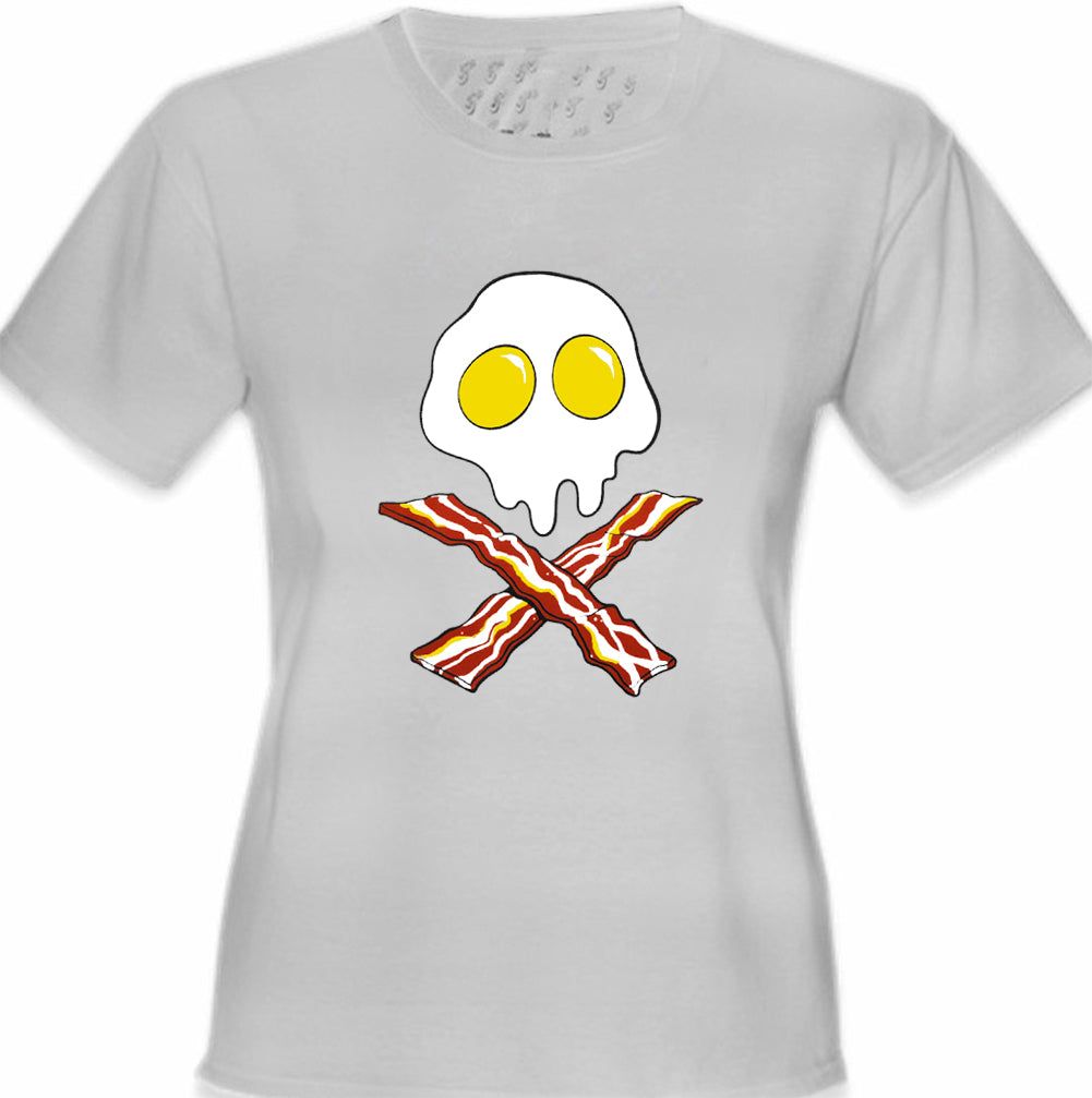 Eggs Bacon Skull Girl's T-Shirt