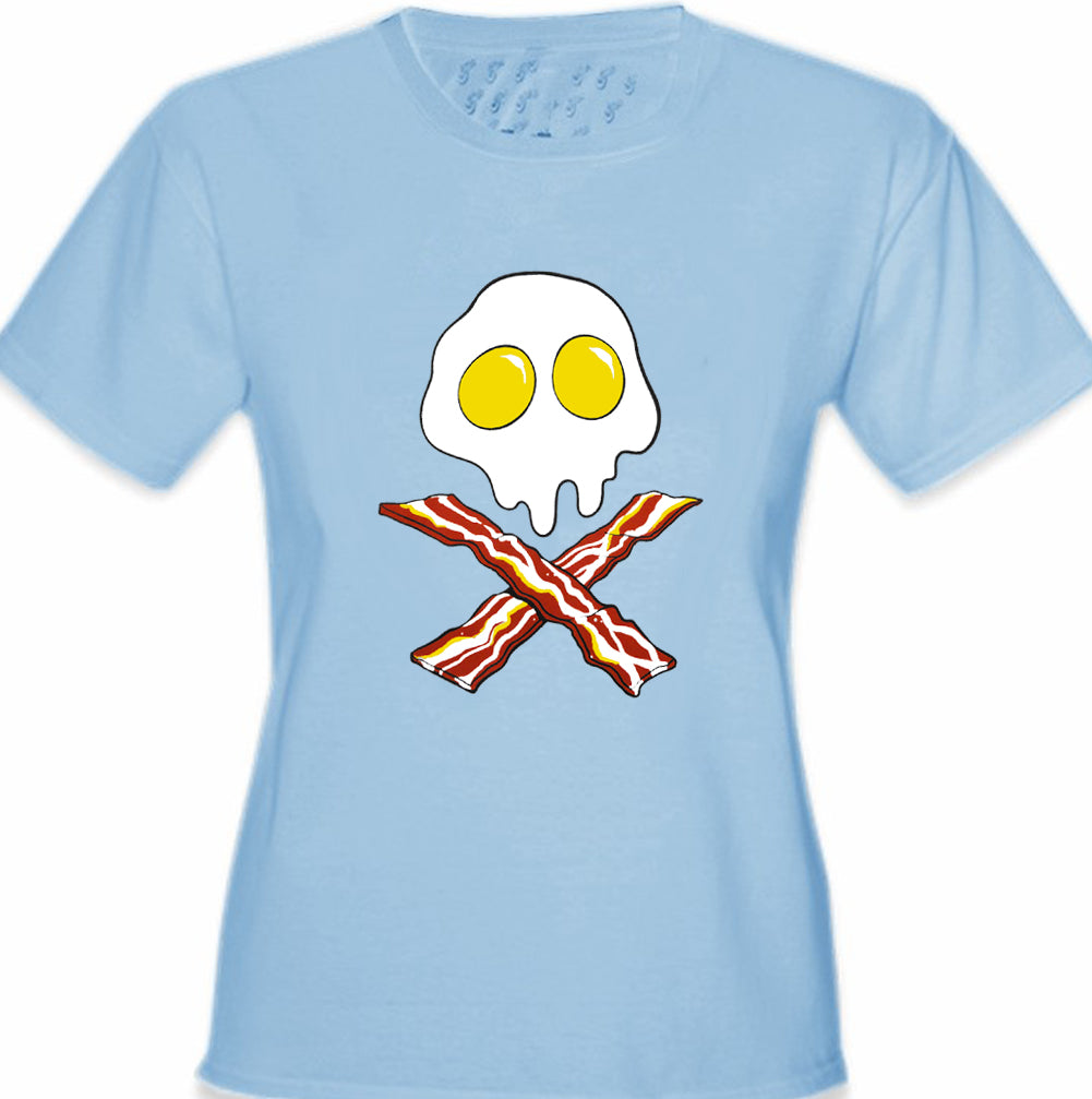 Eggs Bacon Skull Girl's T-Shirt