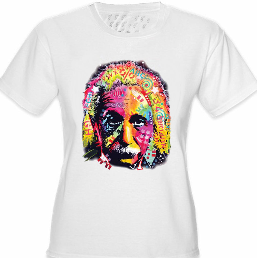 Einstein Graffiti Fractal Girl's T-Shirt