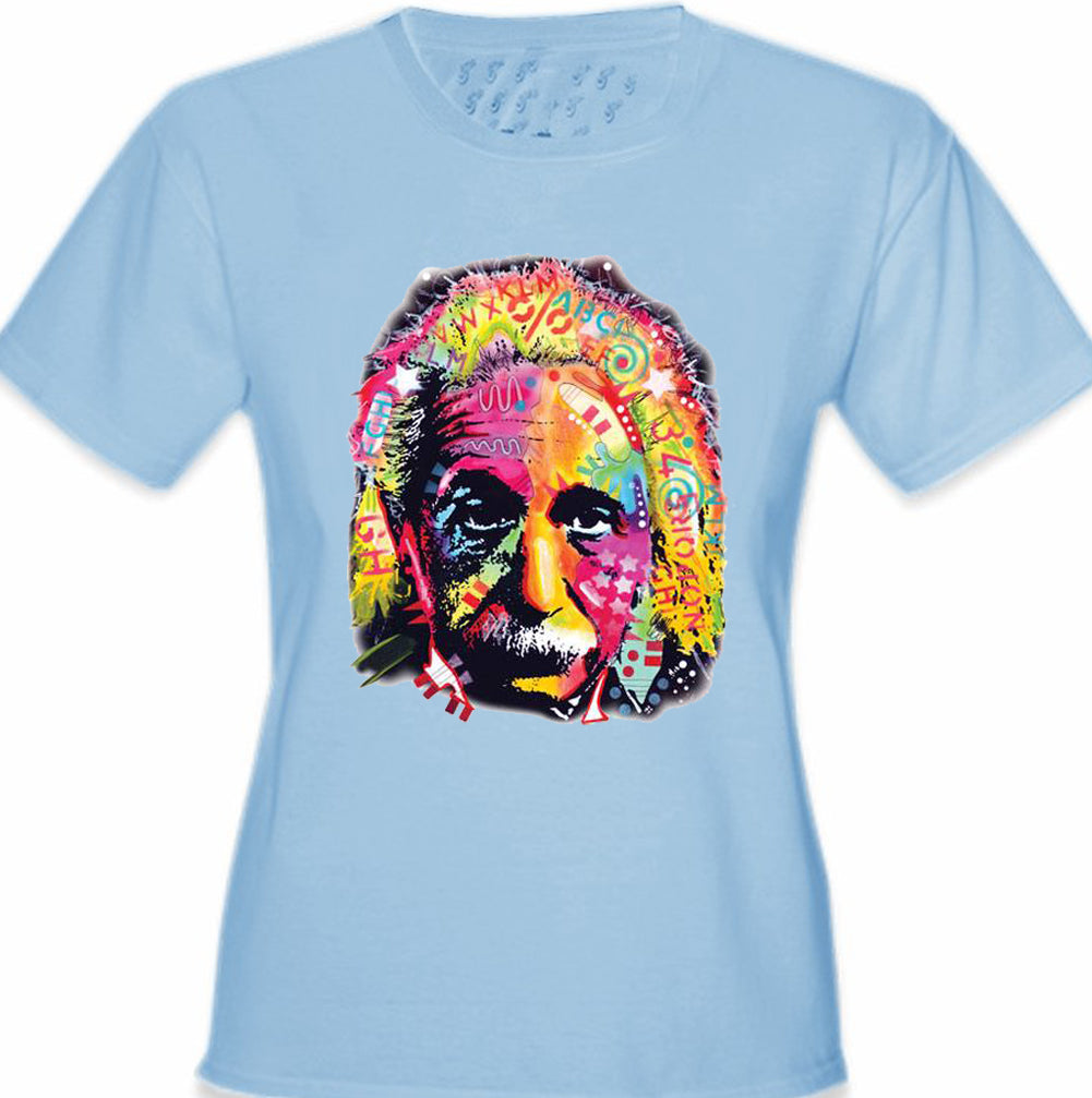 Einstein Graffiti Fractal Girl's T-Shirt