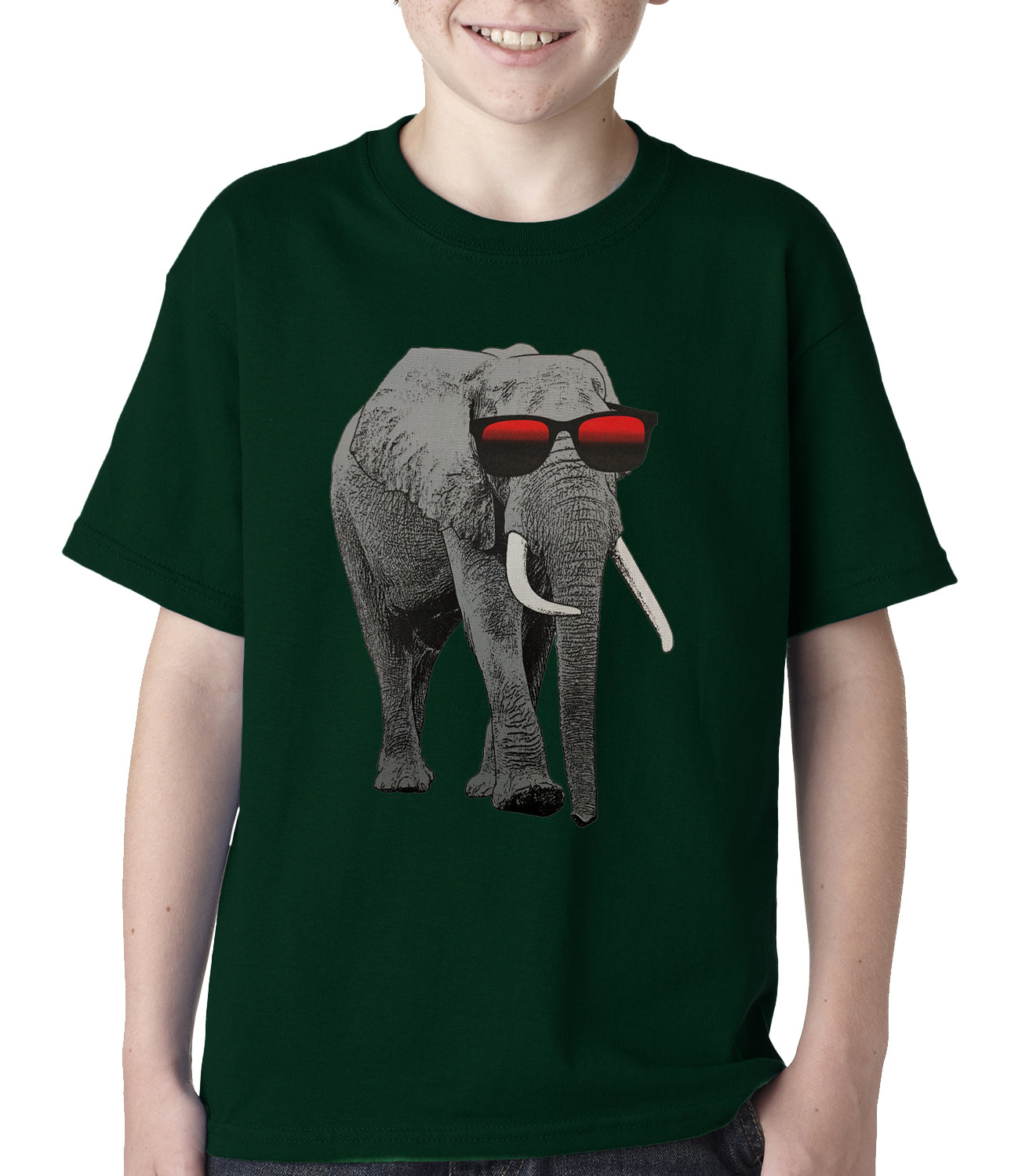 Elephant Wearing Sunglasses Kids T-shirt