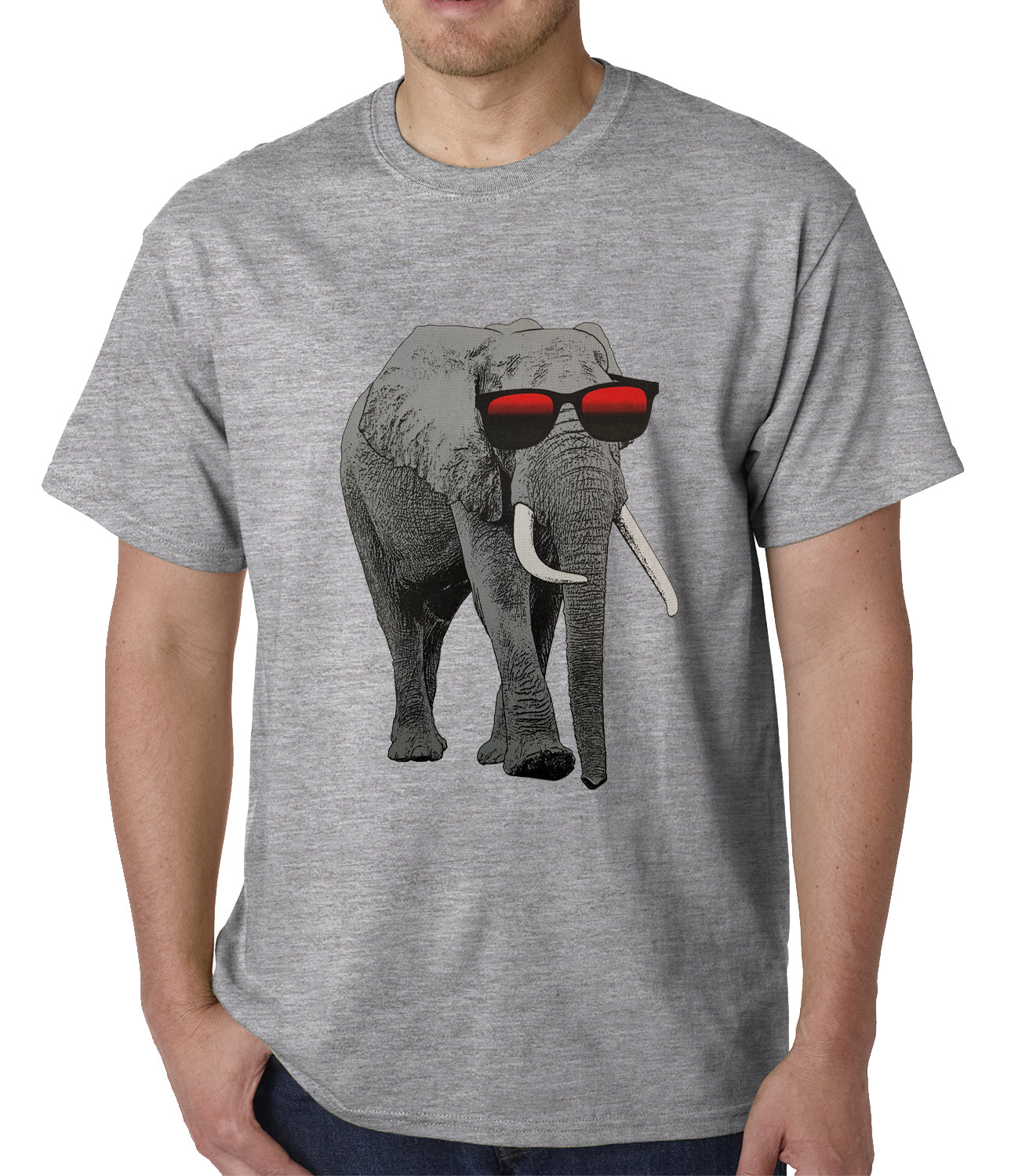Elephant Wearing Sunglasses Mens T-shirt