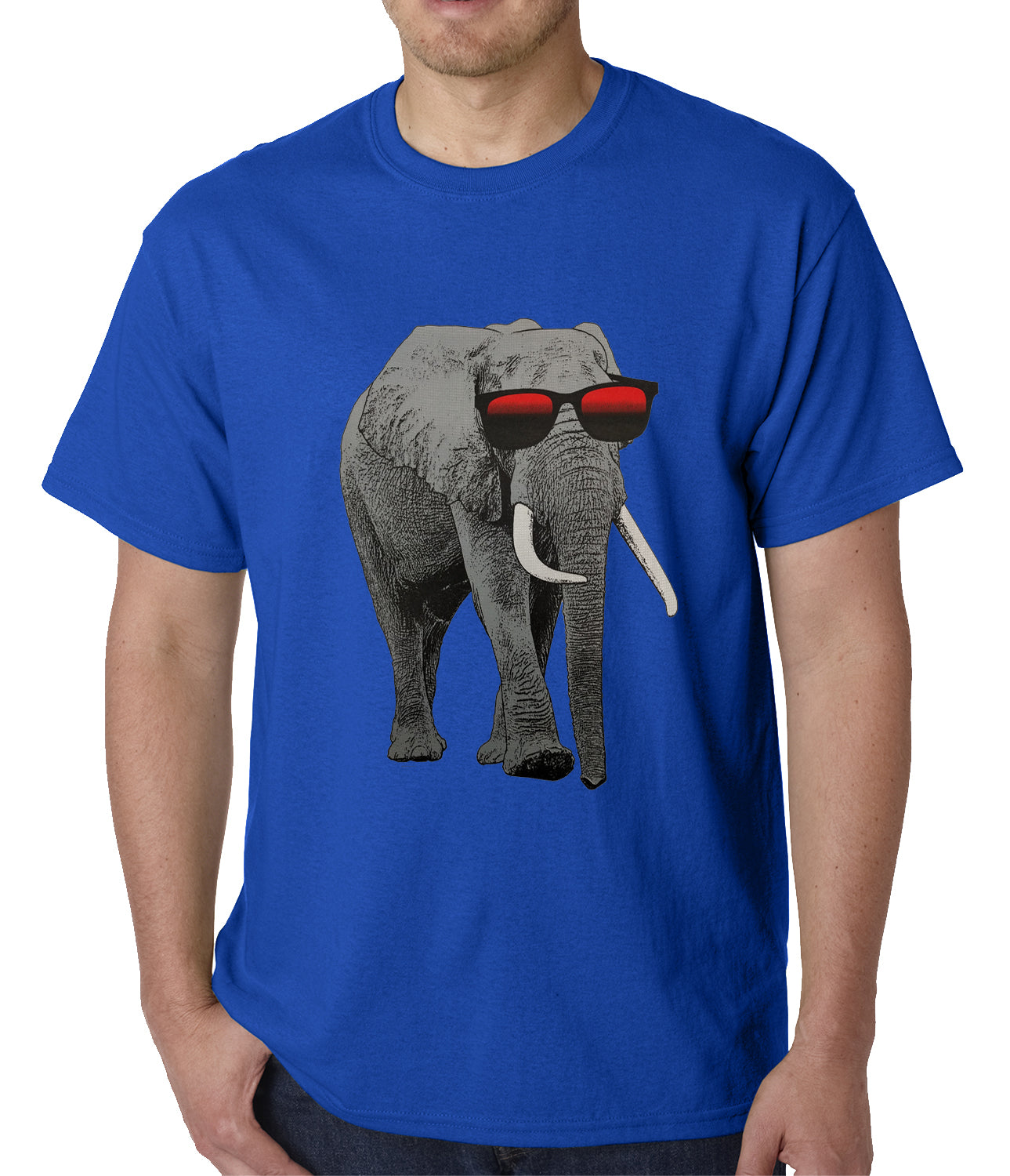 Elephant Wearing Sunglasses Mens T-shirt