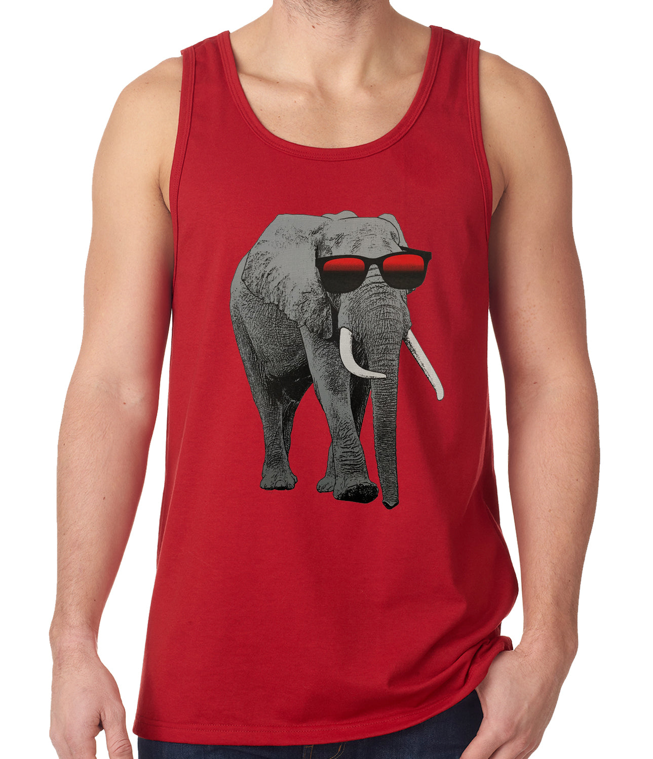 Elephant Wearing Sunglasses Tank Top