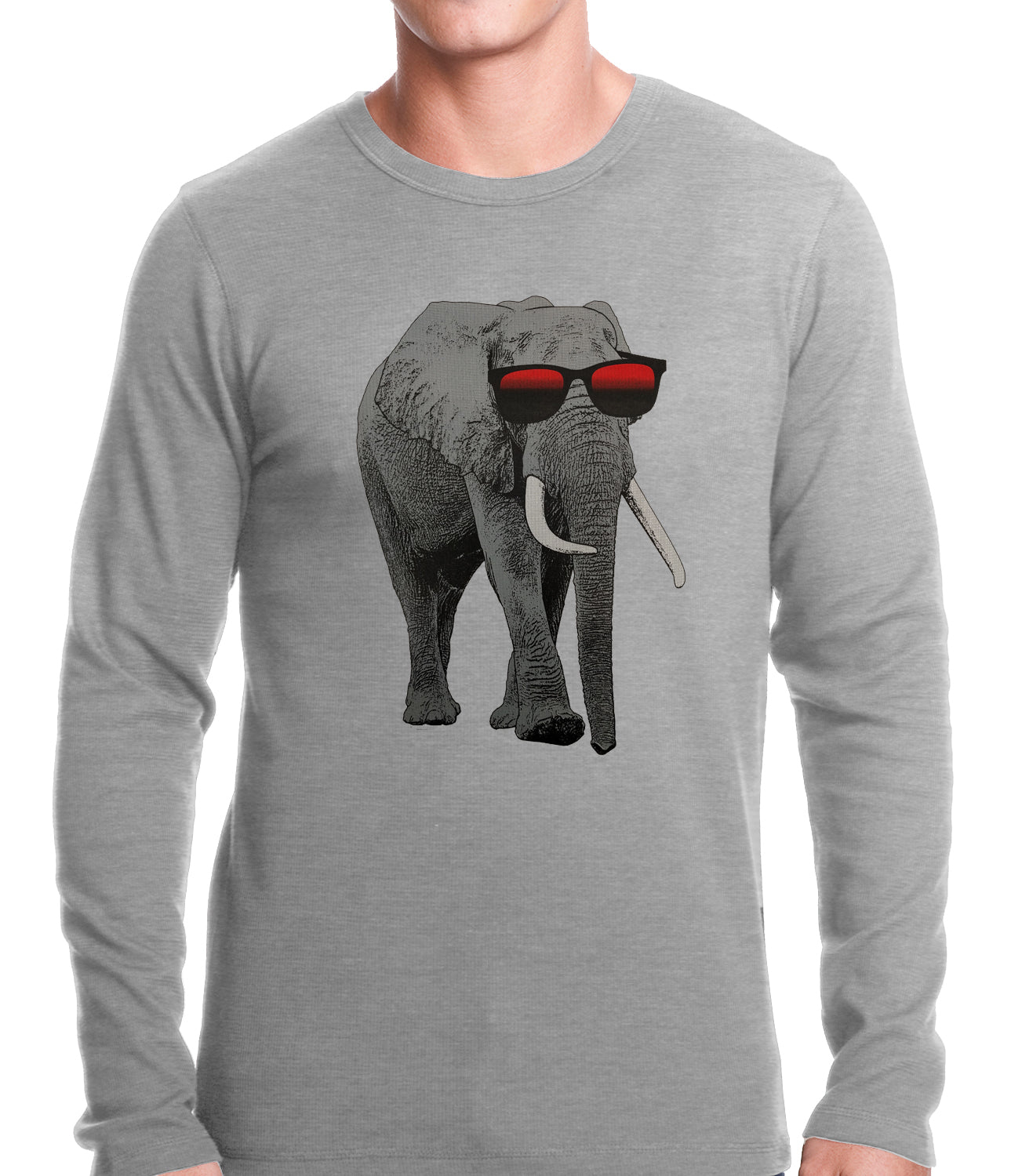 Elephant Wearing Sunglasses Thermal Shirt