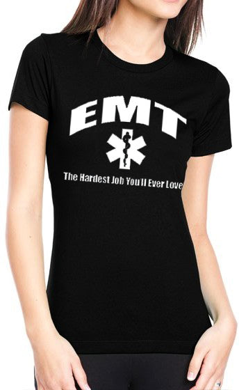 EMT The Hardest Job Girls T-Shirt