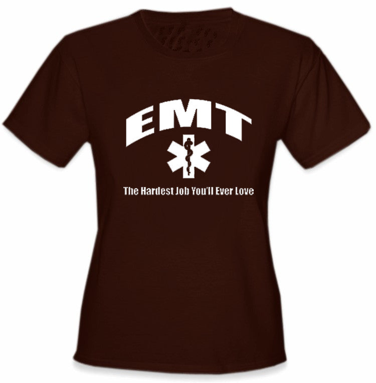 EMT The Hardest Job Girls T-Shirt