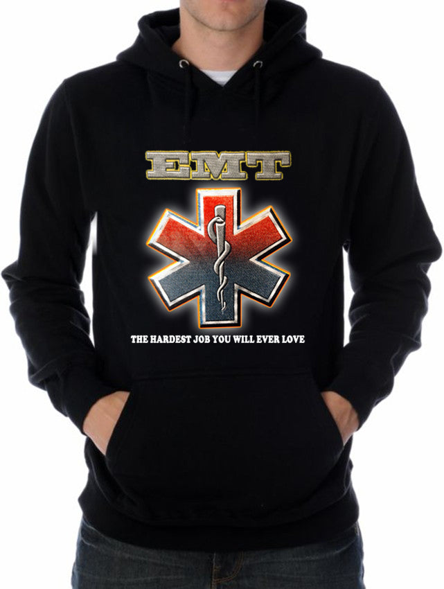 EMT The Hardest Job You Will Ever Love Adult Hoodie