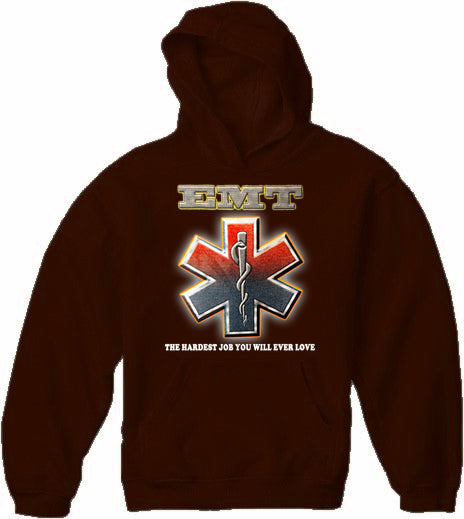 EMT The Hardest Job You Will Ever Love Adult Hoodie