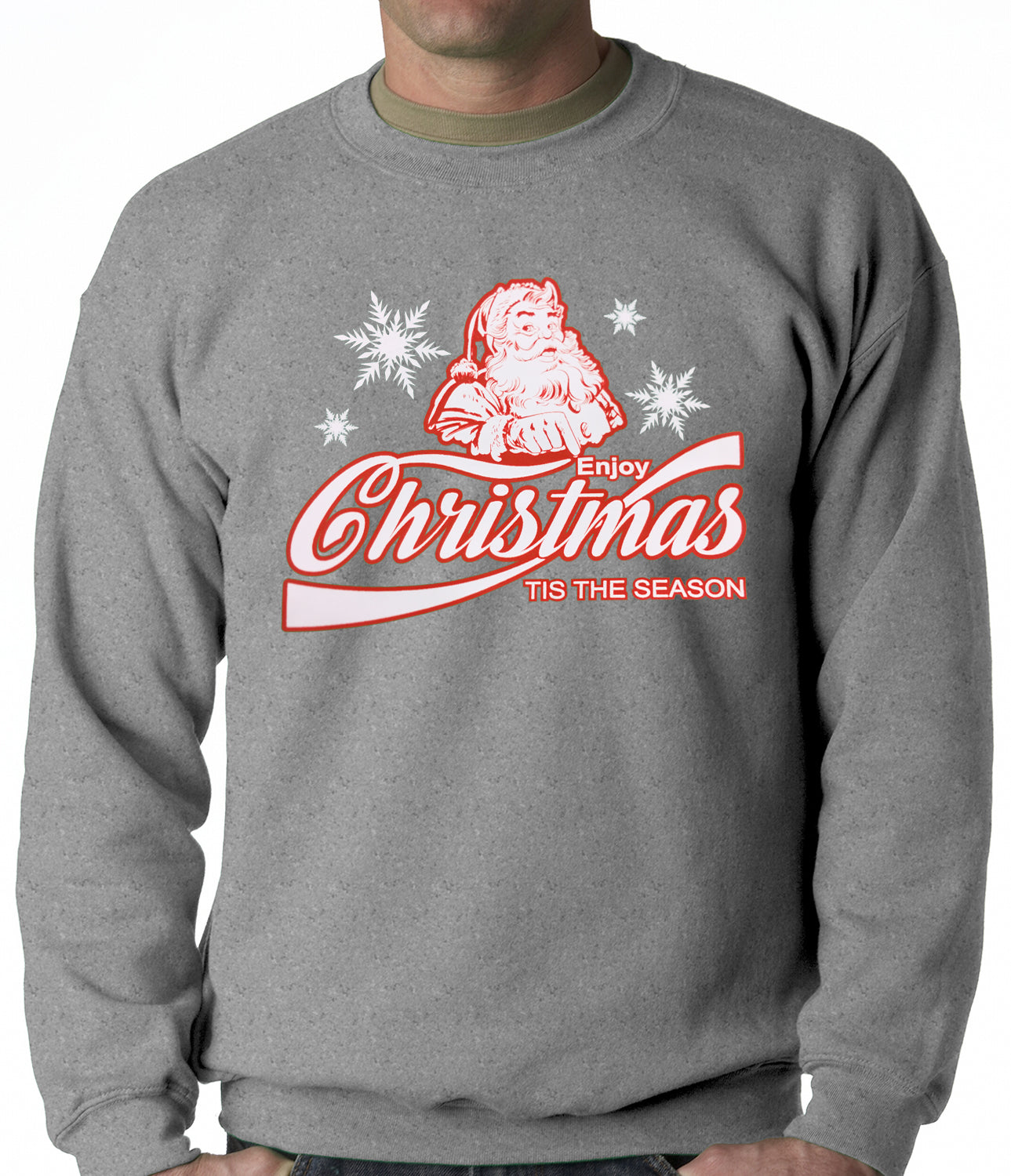 Enjoy Christmas Tis The Season Adult Crewneck
