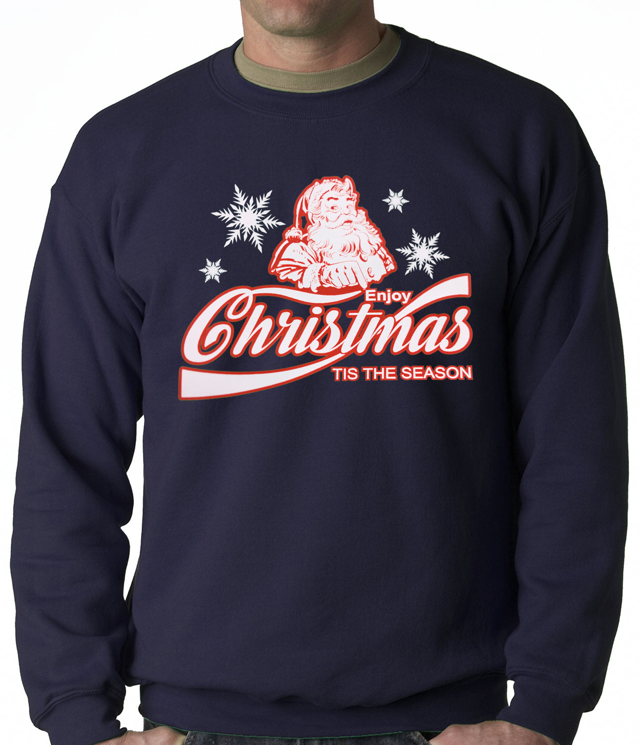 Enjoy Christmas Tis The Season Adult Crewneck