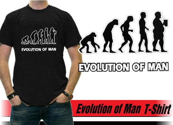 Funny Novelty Tees - Evolution of Man T-Shirt