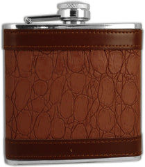 Exotic Leathers 6 oz. Hip Flask